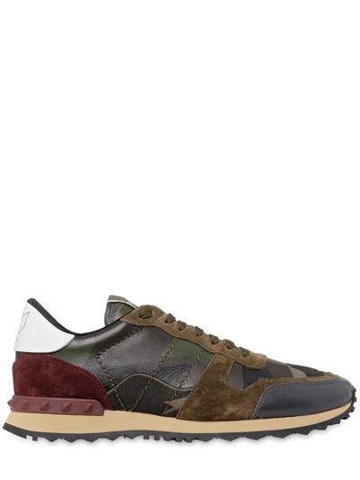 VALENTINO ROCKSTUD CAMOUFLAGE CANVAS & LEATHER