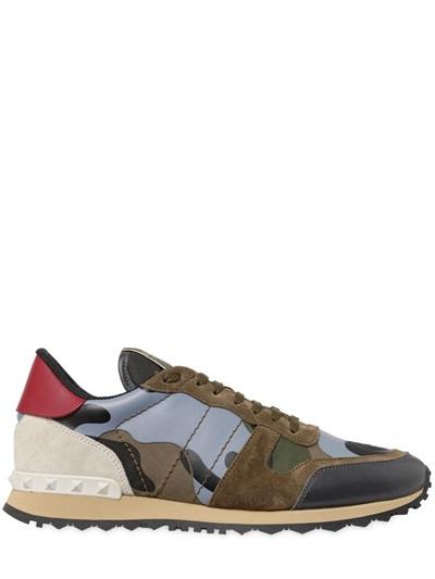 VALENTINO ROCKSTUD CAMOUFLAGE CANVAS & LEATHER