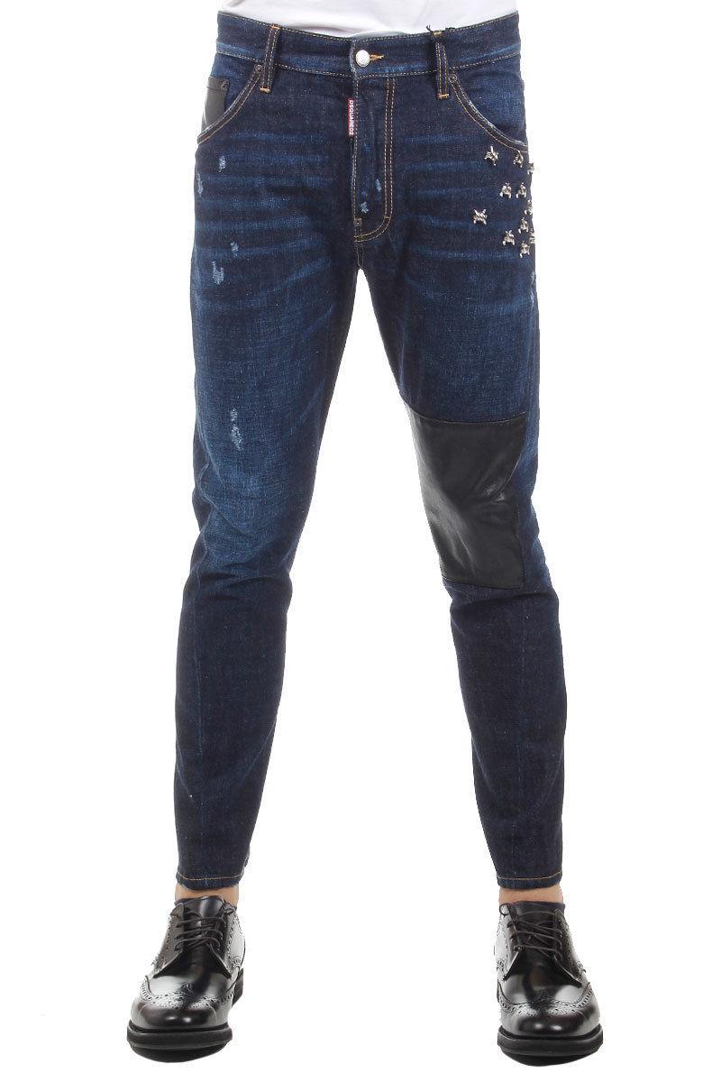 DSQUARED2  JEANS 17.5CM  Vintage-effect Denim "CLASSIC KENNY TWIST" Jeans