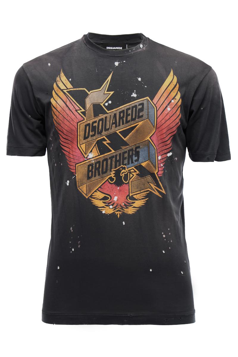 DSQUARED2  T-SHIRT Dan Fit with Brothers print on front