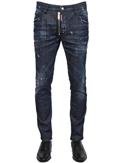 DSQUARED2 JEANS 16CM skater jean  FIT BAFFO STRETCH DENIM