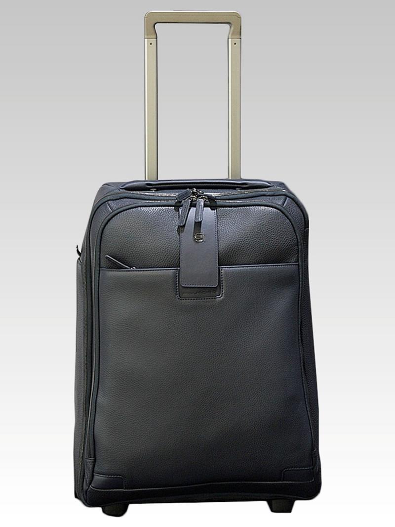 PIQUADRO Cabin trolley with double notebook and iPad / iPad Air compartment and garment bag Blue Square