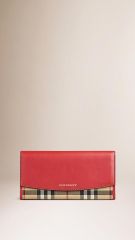 SPRING-SUMMER 2018 BURBERRY Horseferry Check and Leather Continental Wallet