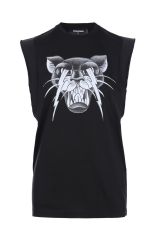 DSQUARED2 panther print sleeveless t-shirt