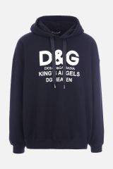 DOLCE&GABBANA D&G print jersey oversize hoodie